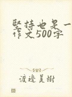 坚持也是一种美作文500字