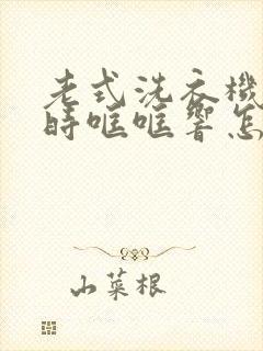 老式洗衣机甩干时哐哐响怎么回事