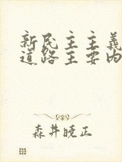 新民主主义革命道路主要内容