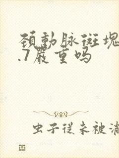颈动脉斑块厚1.7严重吗