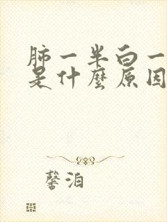 肺一半白一半黑是什么原因