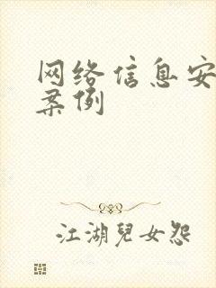 网络信息安全的案例