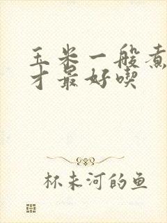 玉米一般煮多久才最好吃