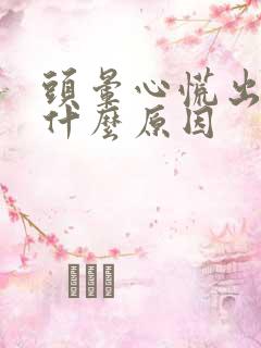 头晕心慌出汗是什么原因