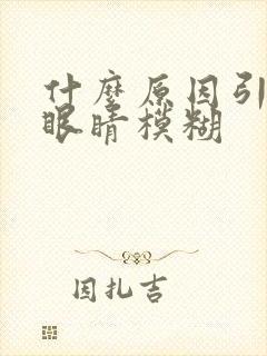 什么原因引起的眼睛模糊