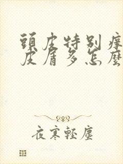 头皮特别痒还头皮屑多怎么办