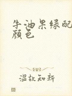 牛油果绿配什么颜色