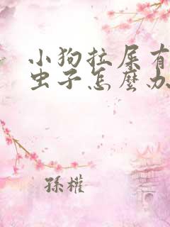 小狗拉屎有白色虫子怎么办