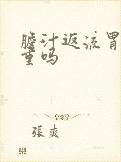 胆汁返流胃炎严重吗