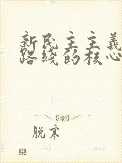 新民主主义革命路线的核心