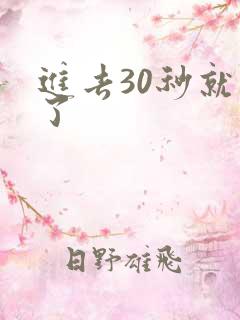 进去30秒就射了