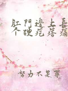 肛门边上长了一个硬疙瘩痛