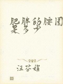 肥胖的腰围标准是多少