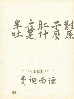 半夜肚子难受想吐是什么原因