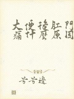 大便后肛门内疼痛什么原因