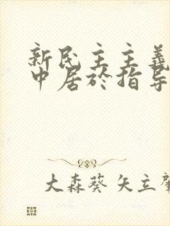 新民主主义文化中居于指导地位的是