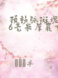 颈动脉斑块1.6毫米厚严重吗