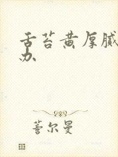 舌苔黄厚腻怎么办