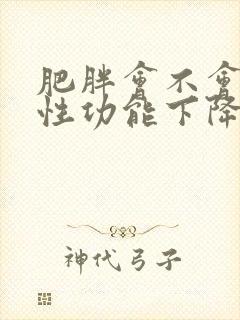 肥胖会不会导致性功能下降