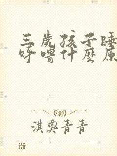 三岁孩子睡觉打呼噜什么原因