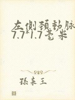 左侧颈动脉斑块7.7*1.7毫米