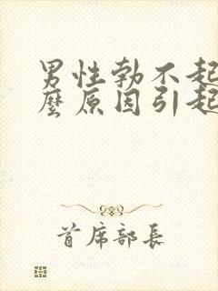 男性勃不起是什么原因引起