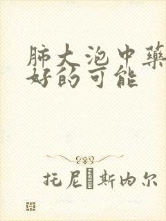 肺大泡中药治疗好的可能