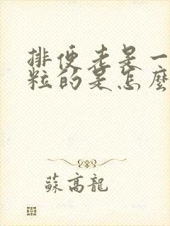 排便老是一粒一粒的是怎么回事?