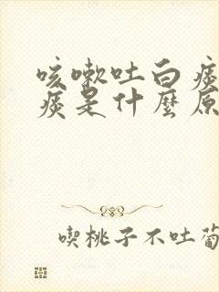 咳嗽吐白痰泡沫痰是什么原因