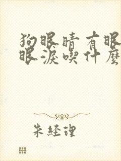 狗眼睛有眼屎流眼泪吃什么药