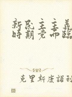 新民主主义革命时期党面临的主要任务是什么