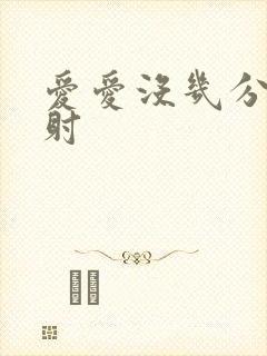 爱爱没几分钟就射