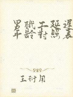 男职工延迟退休年龄对照表一览表