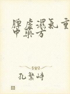 脾虚湿气重减肥中药方