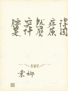 腰突然疼得厉害是什么原因