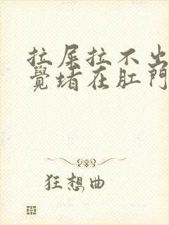 拉屎拉不出来感觉堵在肛门怎么办