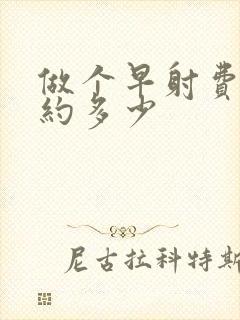 做个早射费用大约多少