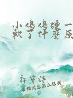 小鸡鸡硬一会就软了什么原因