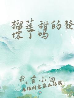 榴莲甜的发苦是坏了吗