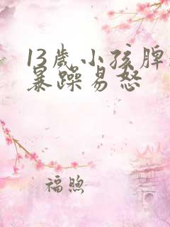 13岁小孩脾气暴躁易怒