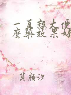 一直想大便吃什么药效果好