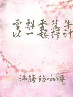 雪梨香蕉牛奶可以一起榨汁吗