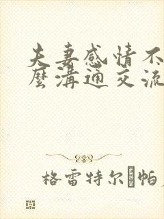 夫妻感情不好怎么沟通交流