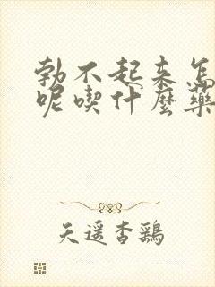 勃不起来怎么办呢吃什么药