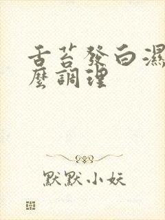 舌苔发白湿热怎么调理