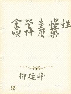 食管炎慢性胃炎吃什么药