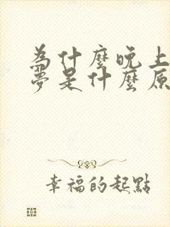 为什么晚上老做梦是什么原因