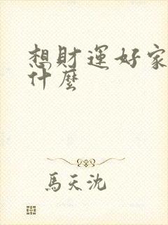 想财运好家里放什么