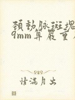 颈动脉斑块0.9mm算严重么