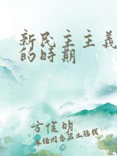 新民主主义革命的时期